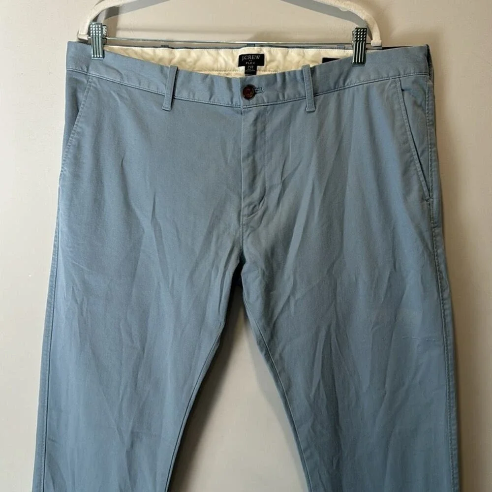 NWT J. Crew Men's 38x32 Straight-fit flex Chino Pant‎ Blue H3167 Casual Office